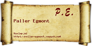 Paller Egmont névjegykártya